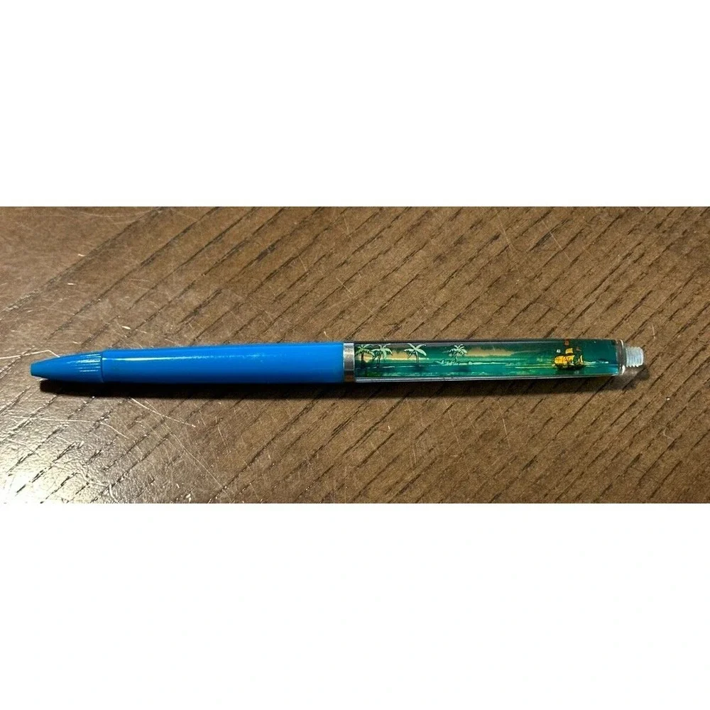 St. Martin West Indies Pirate Ship Vintage Floaty Pen Travel Souvenir Pen